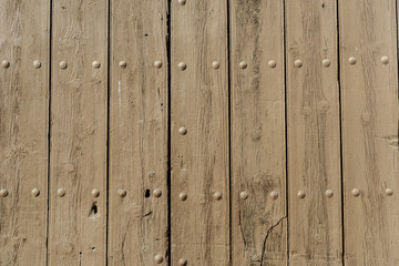 background with old brown wooden door.