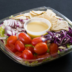 Close up shot of a healthy green salad