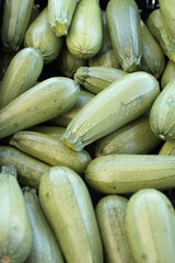 Fresh zucchini and squash at the farmer's market.