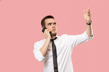 Handsome businessman with mobile phone