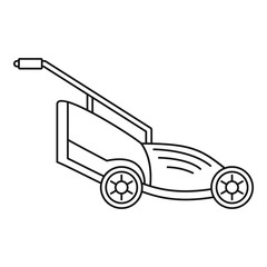 Lawn mower icon. Outline illustration of lawn mower vector icon for web design isolated on white background