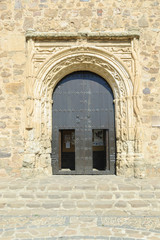 Fototapeta na wymiar Renaissance church door in Spain.