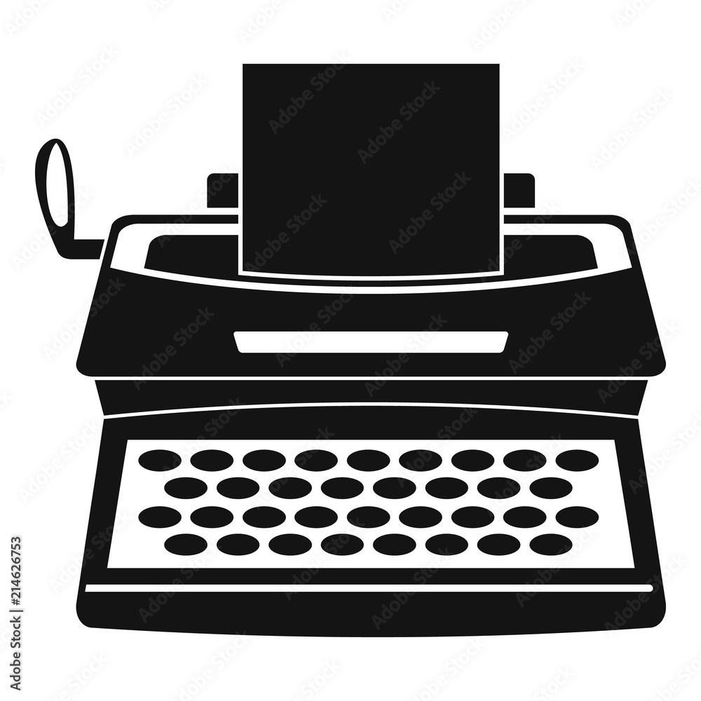 Fototapete typewriter icon. simple illustration of typewriter vector icon for web design isolated on white back
