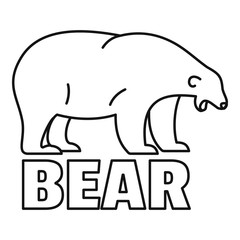 Naklejka premium Polar bear tears logo. Outline illustration of polar bear tears vector logo for web design isolated on white background