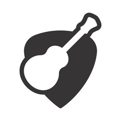 Guitar Logo. Music Symbol. Rock Icon. Vector eps 08.