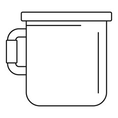 Camp cup icon. Outline illustration of camp cup vector icon for web design isolated on white background