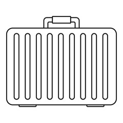 Metal hand bag icon. Outline illustration of metal hand bag vector icon for web design isolated on white background