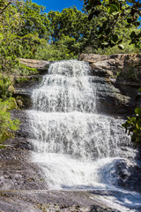Fototapeta na wymiar La Periquera waterfalls of Villa de Leyva Boyaca in Colombia South America