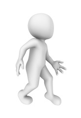 3d white man is stolen. 3d illustration.