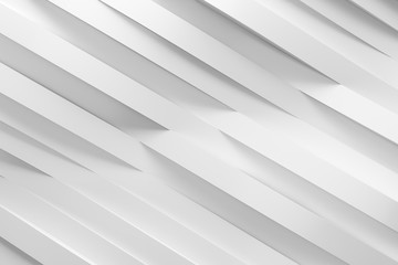 Abstract simple curve creative design. Smooth white Shapes minimal concept background. 3d Rendering