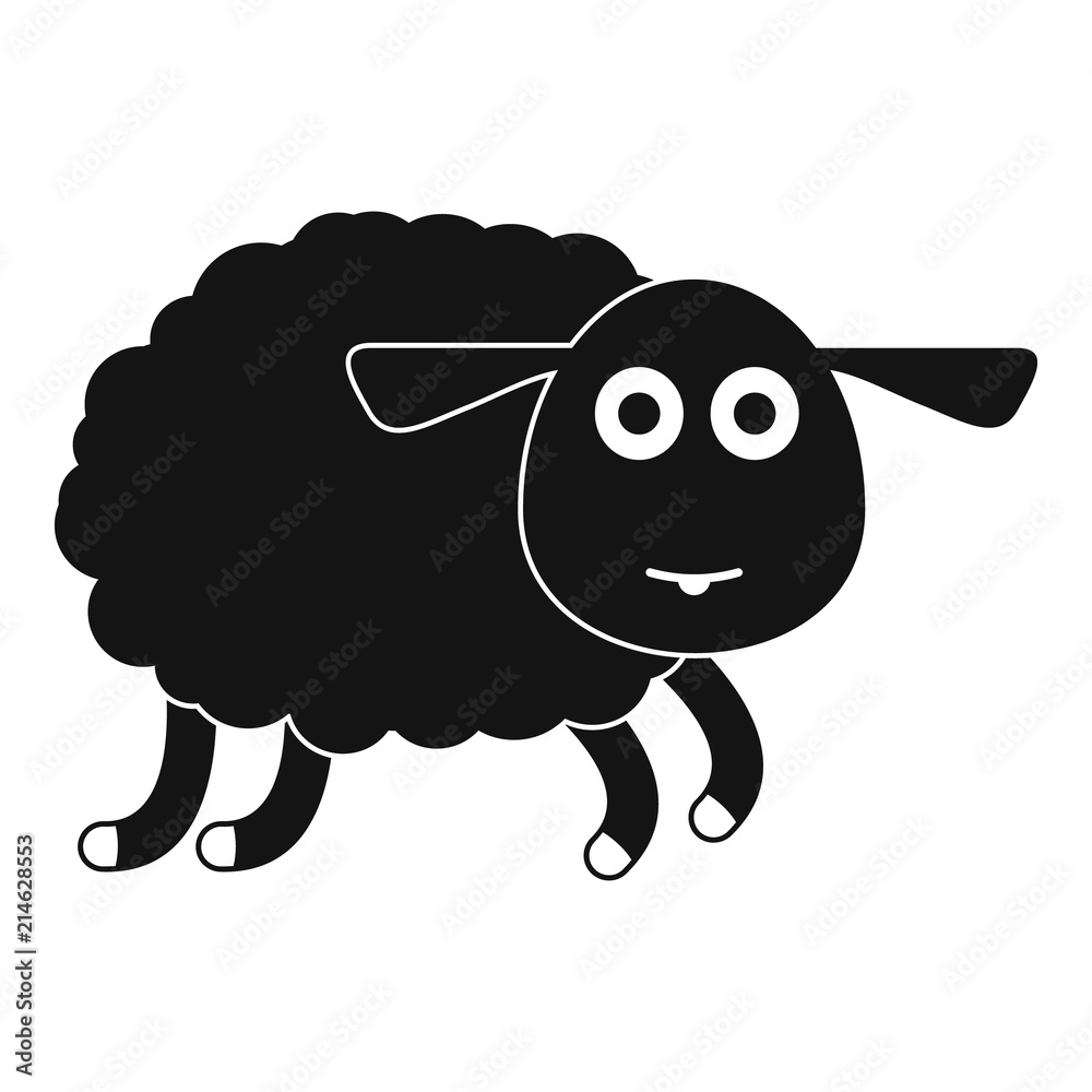 Poster Sheep icon. Simple illustration of sheep vector icon for web design isolated on white background