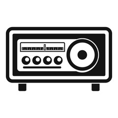Vintage radio icon. Simple illustration of vintage radio vector icon for web design isolated on white background