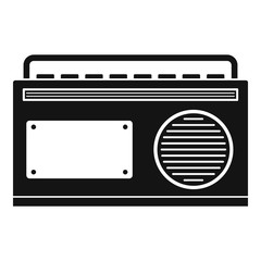 Old vintage radio icon. Simple illustration of old vintage radio vector icon for web design isolated on white background