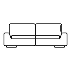 Modern sofa icon. Outline illustration of modern sofa vector icon for web design isolated on white background