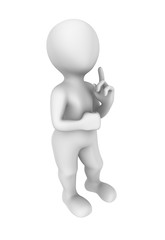 3d white man thinks of a problem.