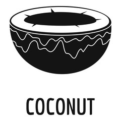 Coconut icon. Simple illustration of coconut vector icon for web design isolated on white background