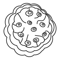 Tasty cream icon. Outline illustration of tasty cream vector icon for web design isolated on white background