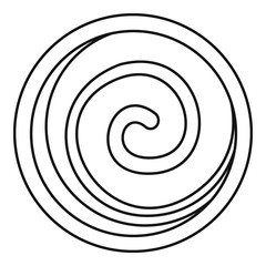 Spiral cake icon. Outline illustration of spiral cake vector icon for web design isolated on white background