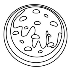 Creme biscuit icon. Outline illustration of creme biscuit vector icon for web design isolated on white background