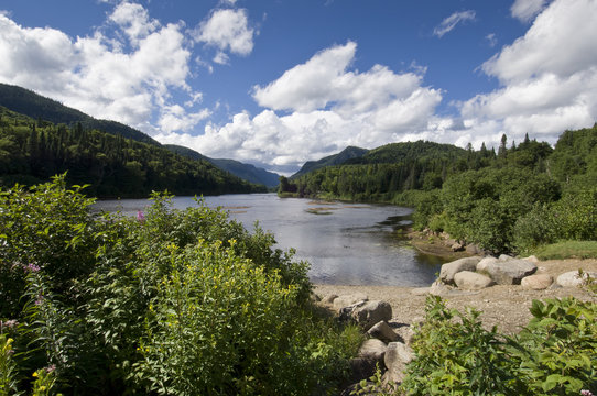 Parc national de la Jacques-Cartier in the Laurentian mountains in Canada