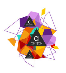 Geometric triangle infographics