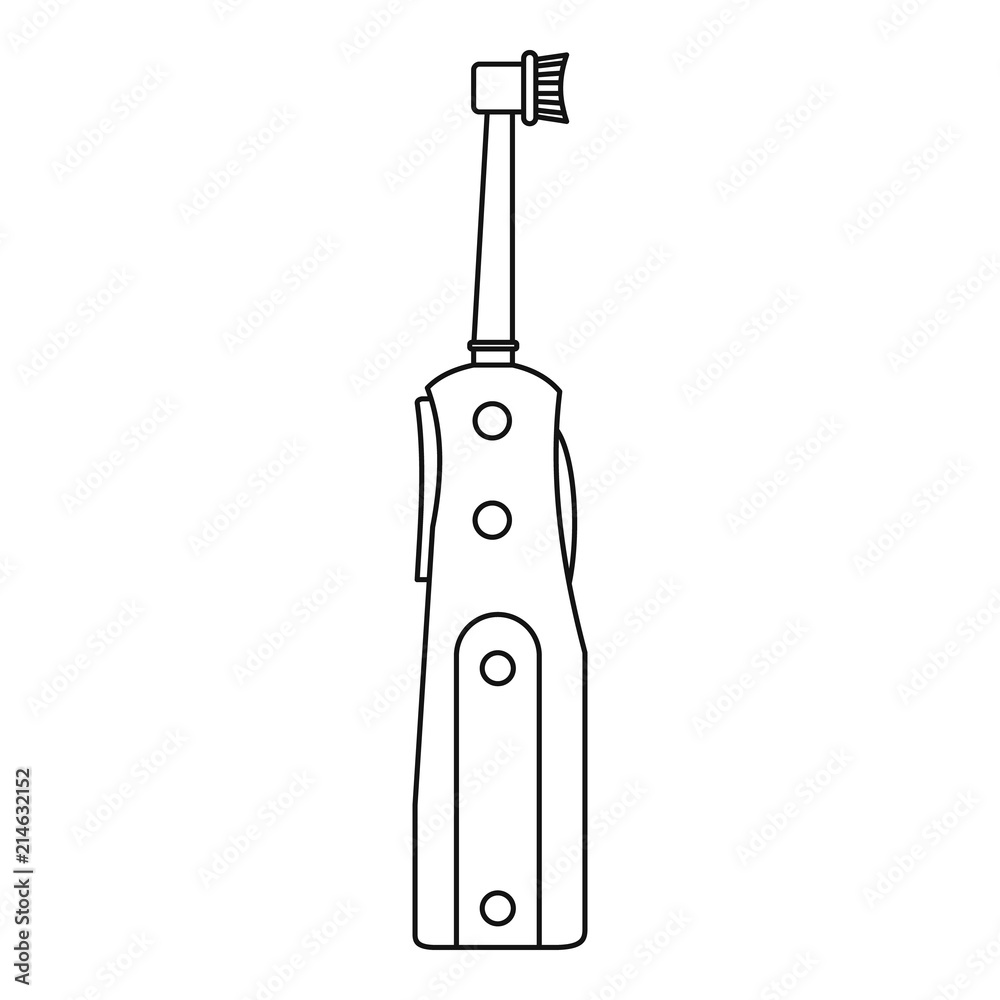 Poster Electric toothbrush icon. Outline illustration of electric toothbrush vector icon for web design isolated on white background