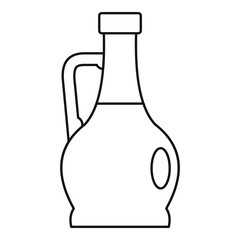 Olive bottle icon. Outline illustration of olive bottle vector icon for web design isolated on white background