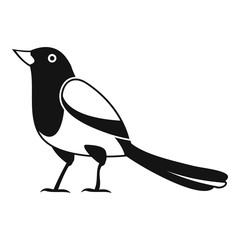 Strange magpie icon. Simple illustration of strange magpie vector icon for web design isolated on white background