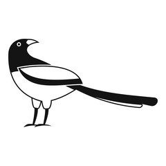 Famous magpie icon. Simple illustration of famous magpie vector icon for web design isolated on white background