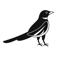 Native magpie icon. Simple illustration of native magpie vector icon for web design isolated on white background