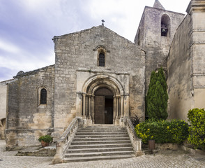 Fototapeta na wymiar Saint Vincent Church, Medieval village of Les Baux de Provence. Bouches du Rhone, Provence, France, Europe.