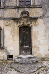 Fototapeta na wymiar Old door in Les Baux de Provence. Bouches du Rhone, Provence, France, Europe.