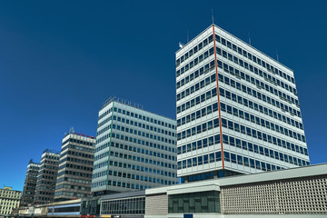 Obraz premium Fragments of modern office buildings in Poznan.