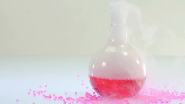 Colors in bottles and smoke testing in laboratory experiments in chemical blending