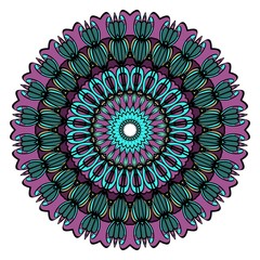 Ethnic decorative element circle Mandala. Vector . Hand drawn backdrop. Boho style.