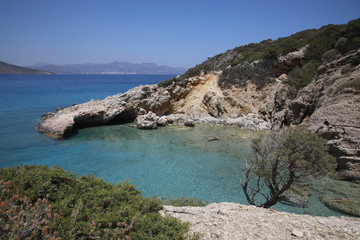 Fototapeta na wymiar Marabello Bucht mit Küste, Insel Kreta, Griechenland, Europa
