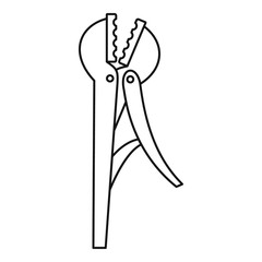 Pliers icon. Outline illustration of pliers vector icon for web design isolated on white background