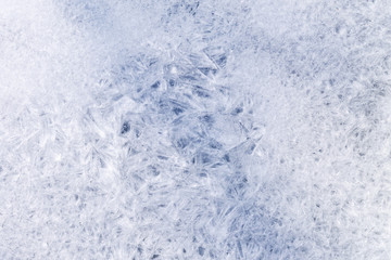 The background texture of ice crystals. Icy pattern, in winter