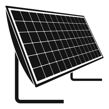 Battery solar panel icon. Simple illustration of battery solar panel vector icon for web design isolated on white background