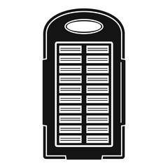 Power bank solar panel icon. Simple illustration of power bank solar panel vector icon for web design isolated on white background