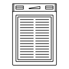 Power solar bank icon. Outline illustration of power solar bank vector icon for web design isolated on white background