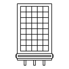 Solar battery icon. Outline illustration of solar battery vector icon for web design isolated on white background