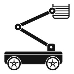 Lift small machine icon. Simple illustration of lift small machine vector icon for web design isolated on white background