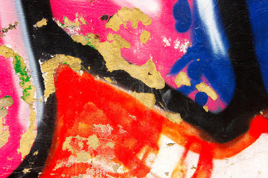 urban colorful picturesque graffiti fragment © fotosergio