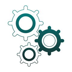 Gears working symbol vector illustration graphic design