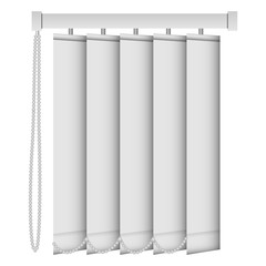Vertical louver mockup. Realistic illustration of vertical louver vector mockup for web design isolated on white background