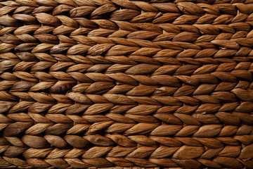 Wicked banana leaves basket detail texture – recycling handmade product - 214638776