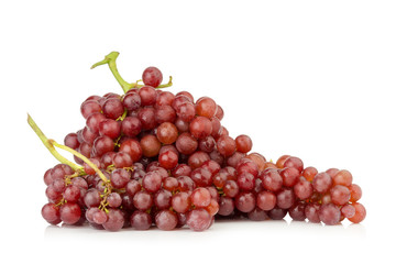 grapes seedless red with water drop isolated on white background