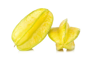 star apple. star fruit isolated on white background