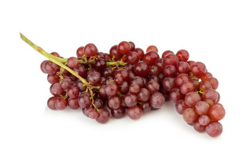 grapes seedless red with water drop isolated on white background